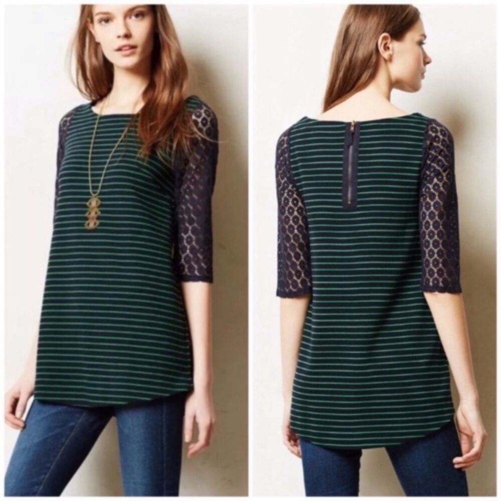 Anthropologie Postmark Forest Stripe Tunic…